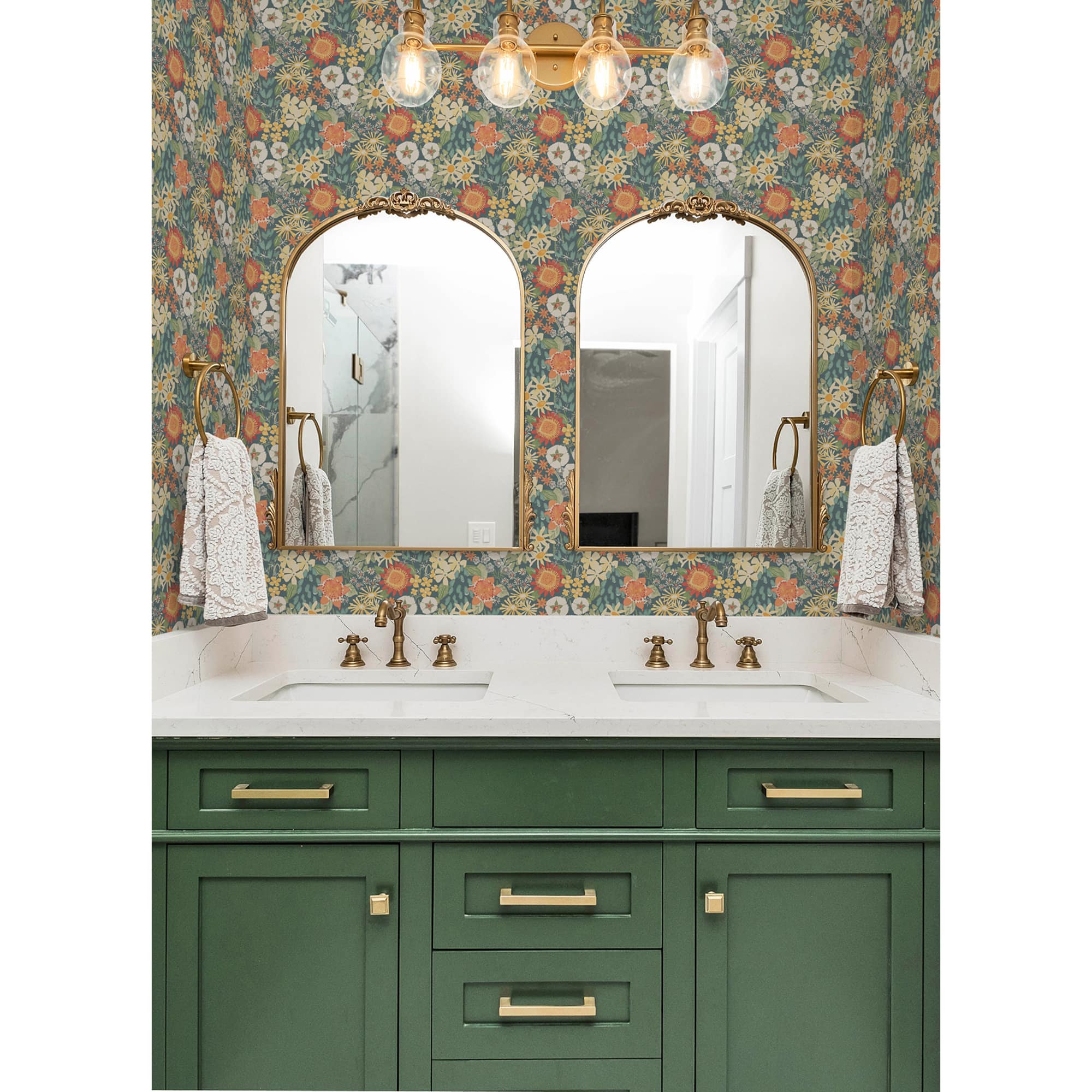 NuWallpaper Sadie Teal Peel & Stick Wallpaper